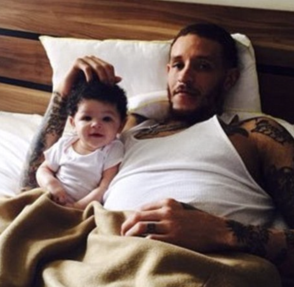 Delonte West with his first born