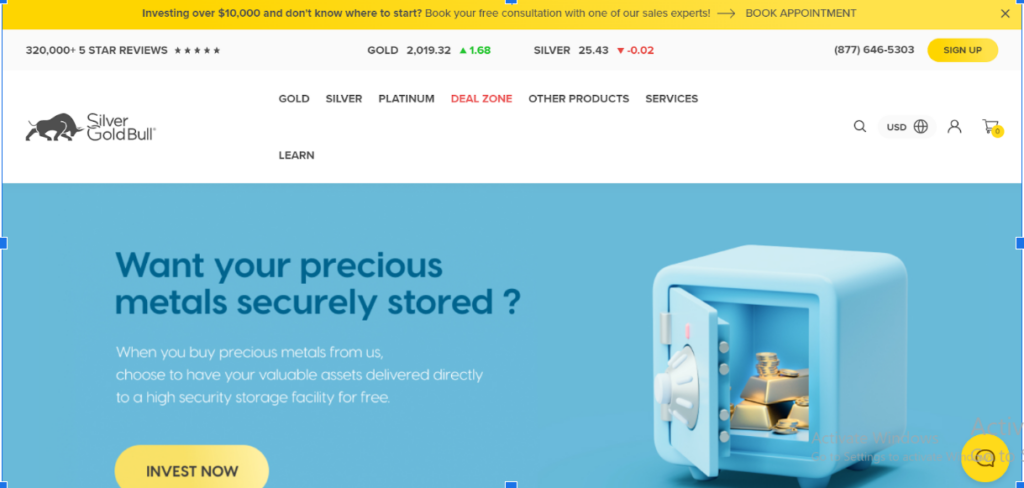 Silver Gold Bull website