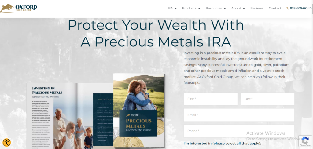 Oxford Gold Group offers IRA