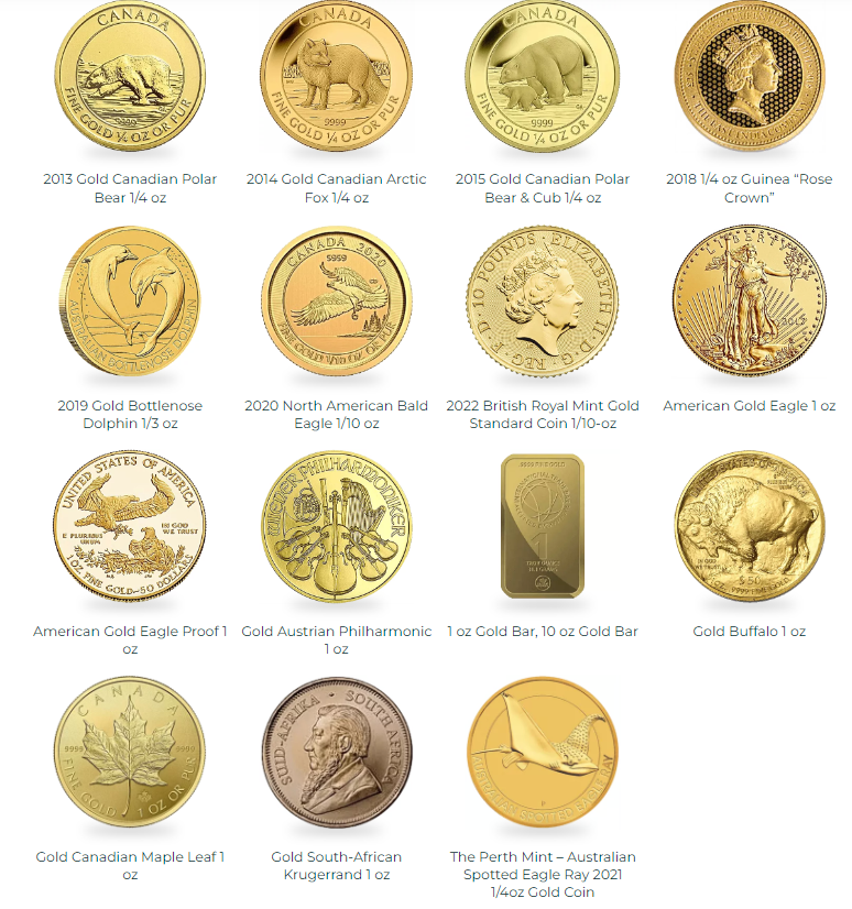 Oxford Gold Group gold items