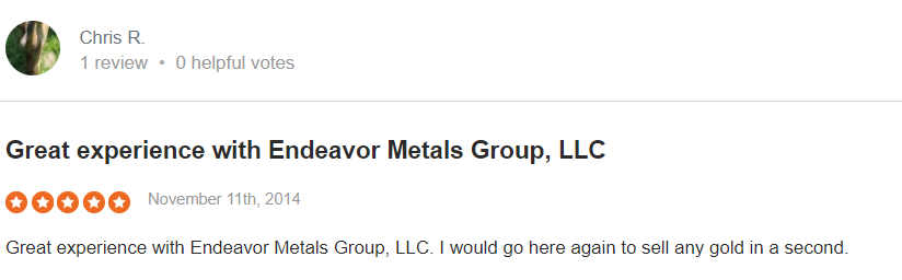 Positive review of Endeavor Metals Group, LLC