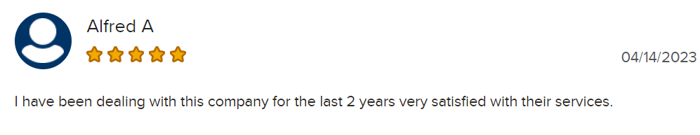 Positive BBB review about Money Metals Exchange's services