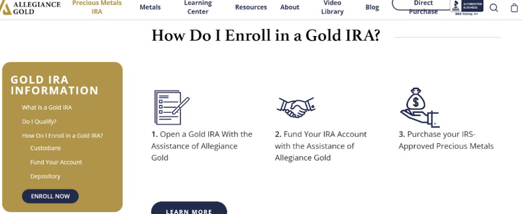 Allegiance Gold offers IRA