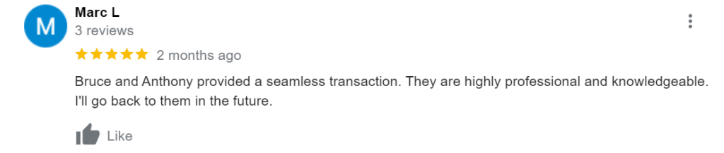 Legacy Coins & Capital reviews on Google by Marc L.