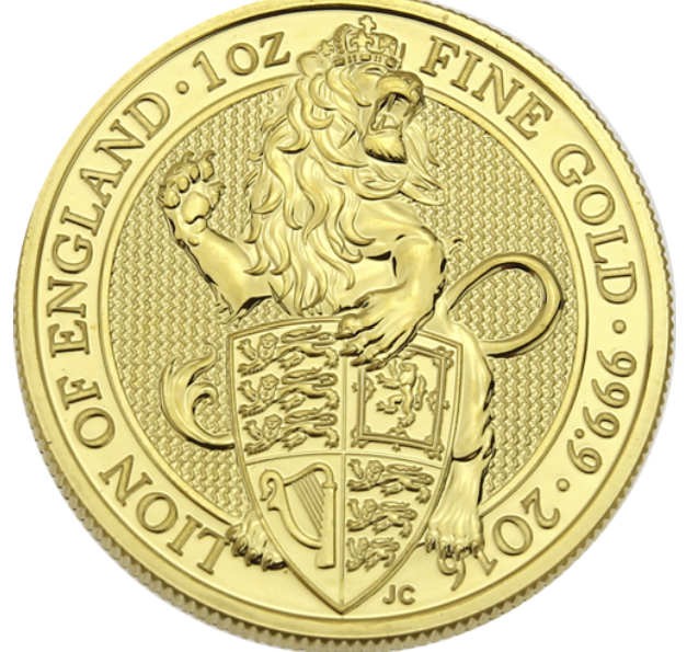 design of the uk queen's beasts gold coin
