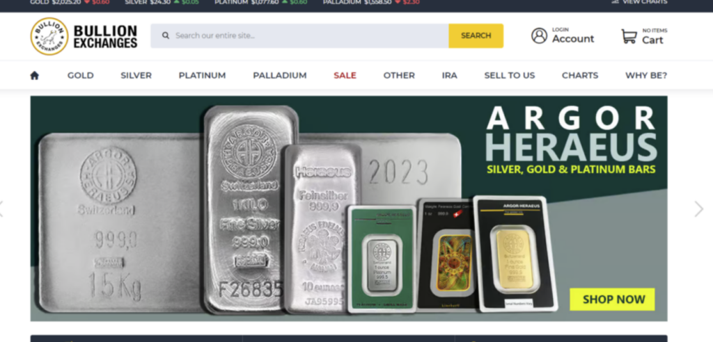 Bullion Exchange website 