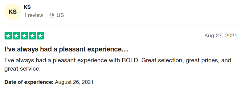 Bold Precious Metals reviews on Trustpilot.