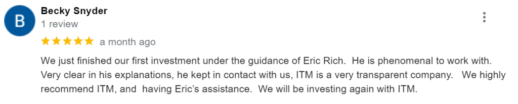ITM Trading reviews about their helpful staff.