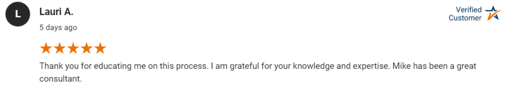 Positive review on the gold IRA company praising their expertise.
