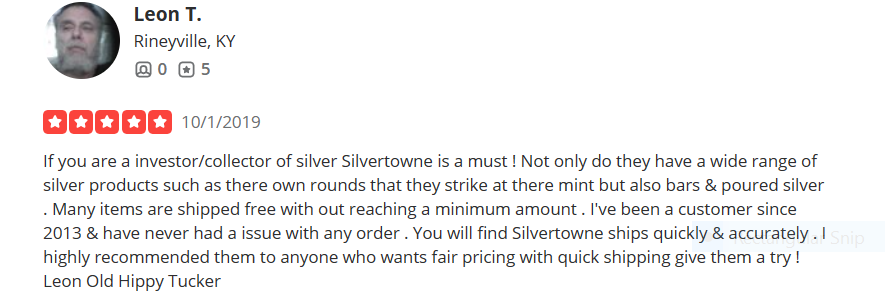SilverTowne review by Leon for their quick support and service.