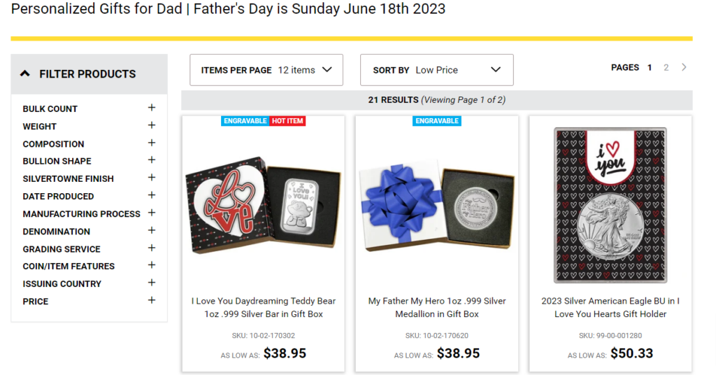 Gift catalog of ST