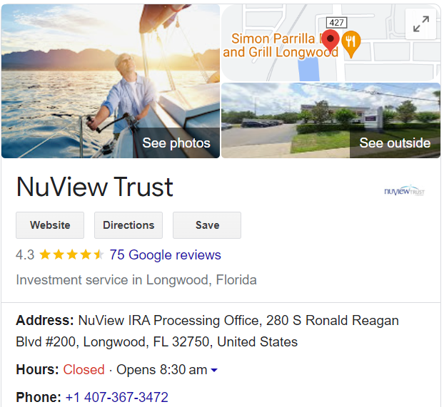 Nuview Trust google review