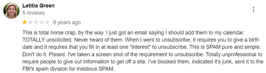 Nuview Trust Customer's negative review