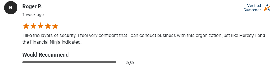 BBB review on how the company has many layers of security for clients.