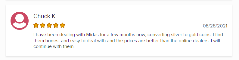 Midas Gold Group review on BBB.
