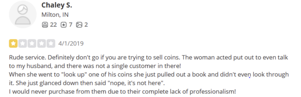SilverTowne complaints on Yelp by Chaley.