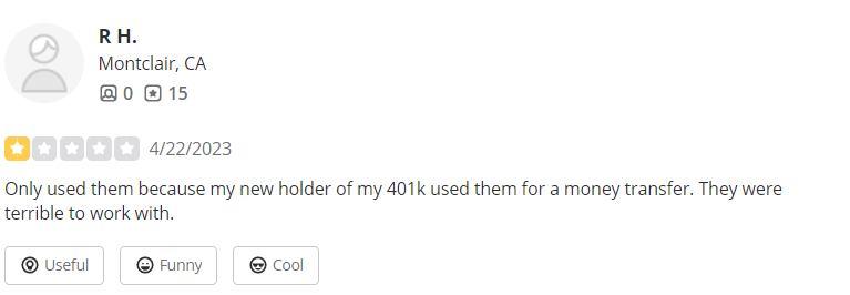 Yelp review says that the staff of Entrust is terrible to work with.