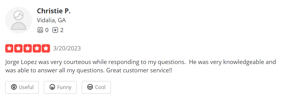 Entrust Group reviews on Yelp about having courteous staff.