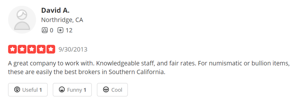 Stuppler and Company review praising their knowledgeable staff and rates.