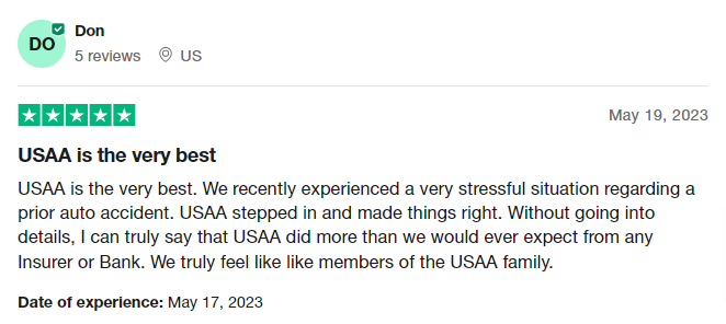 USAA review on Trustpilot