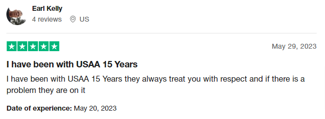 USAA review on Trustpilot