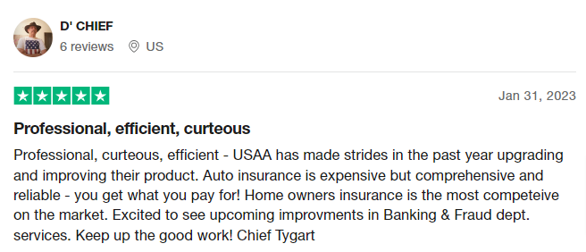 USAA gold reviews on Trustpilot