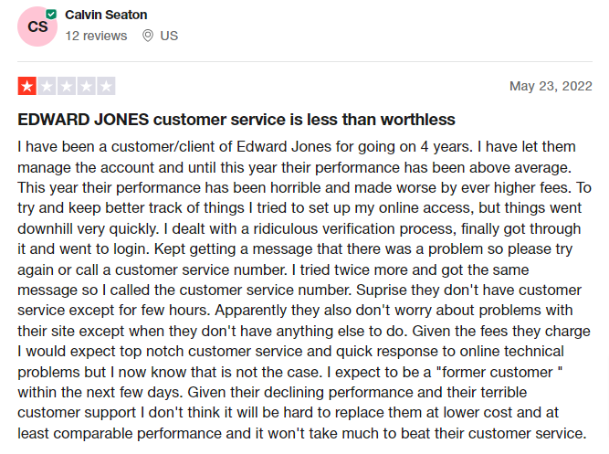 Edward Jones Gold IRA complaint