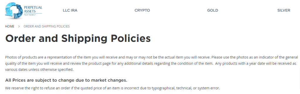 Perpetual Assets Fees & Charges