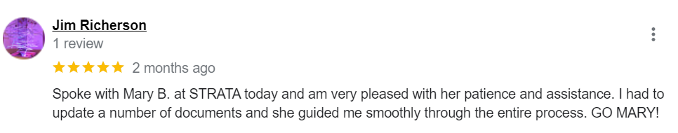 STRATA Trust Company review on Google