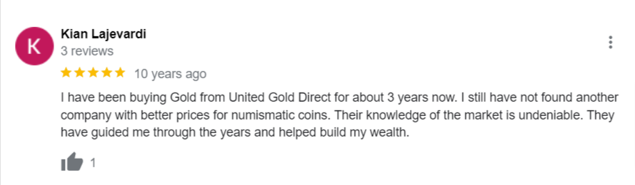 United Gold Direct reviews by Kian on Google