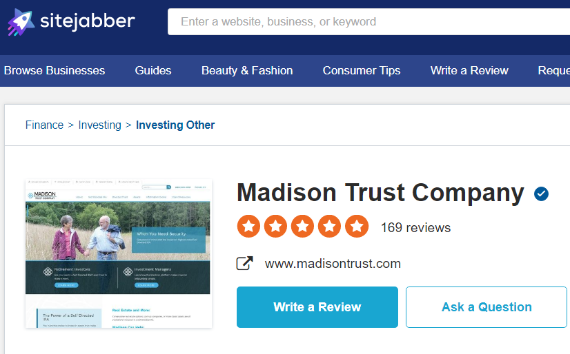 Madison Trust Company reviews