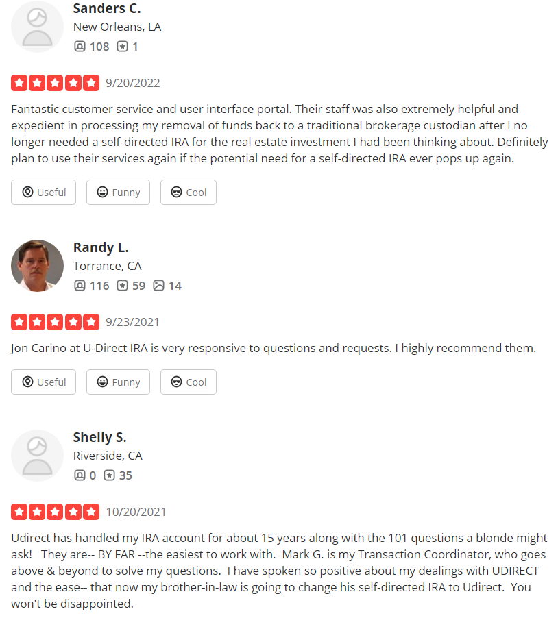 udirect IRA services review