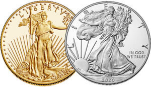Gold and silver bullion coin