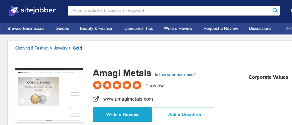 Amagi Metals reviews on Sitejabber