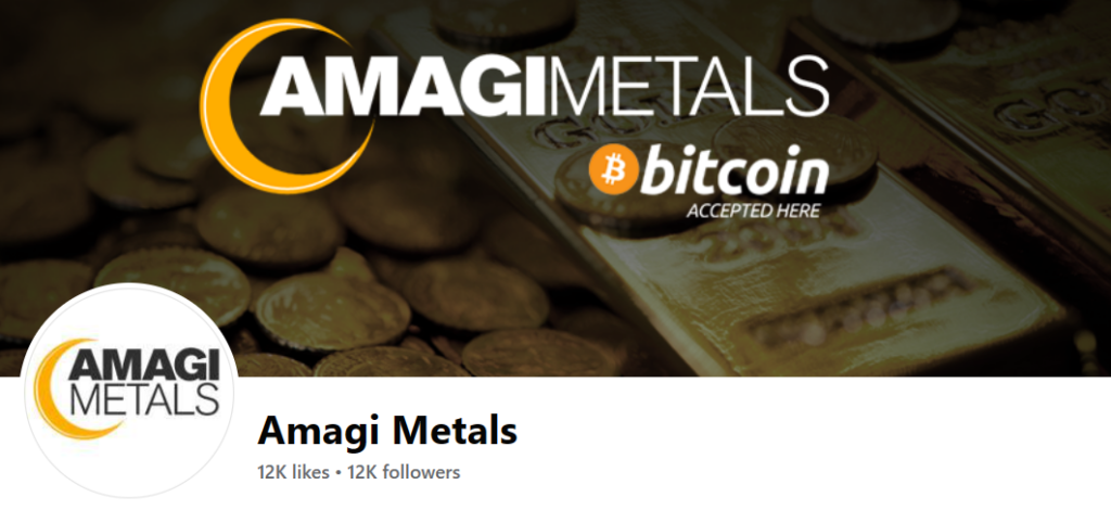 Amagi Metals logo and Facebook page
