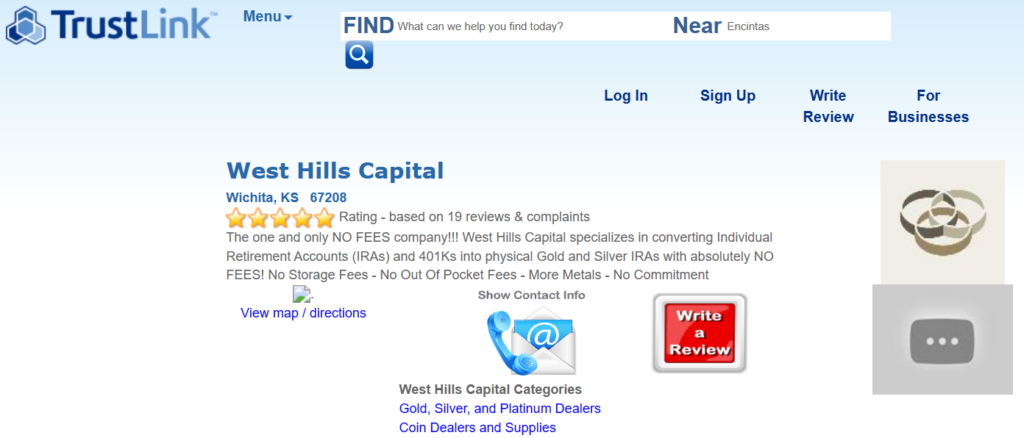 West Hills Capital review Trustlink