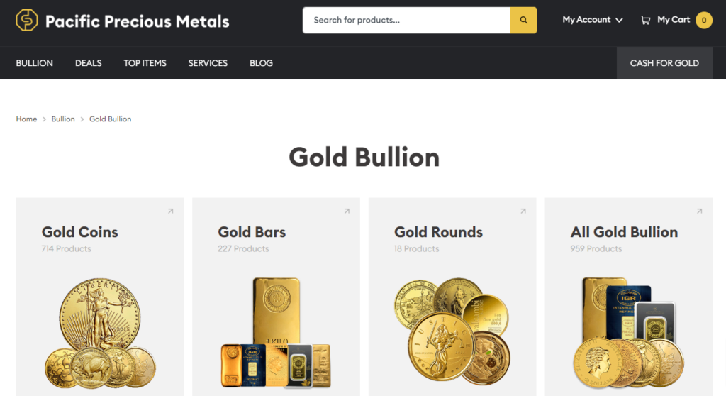 Pacific Precious Metals Gold Bullion