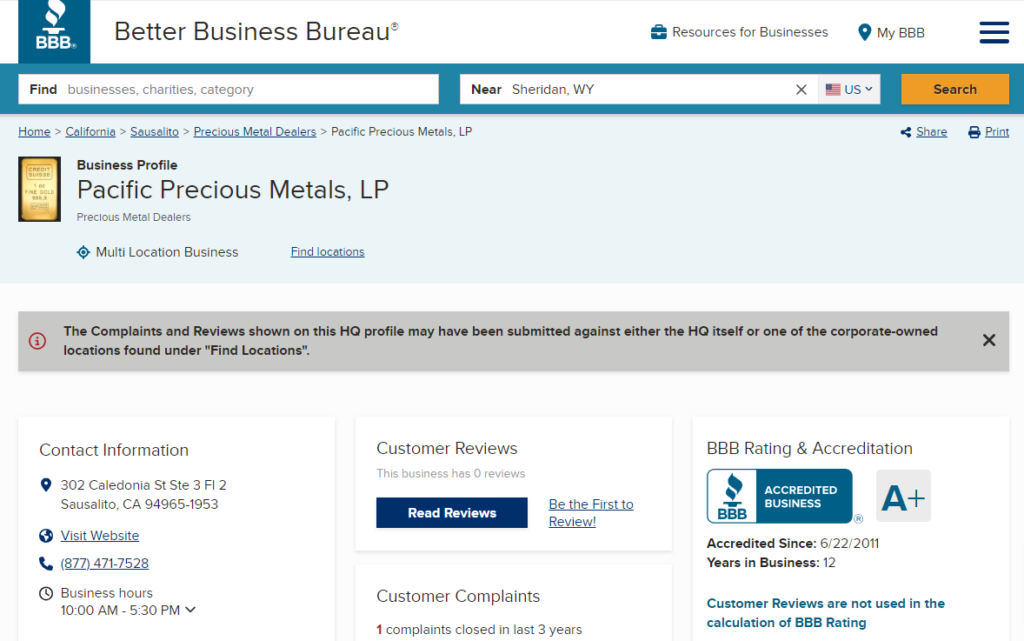 Better Business Bureau Reviews & ratings