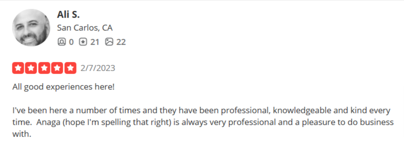Positive Customer Reviews