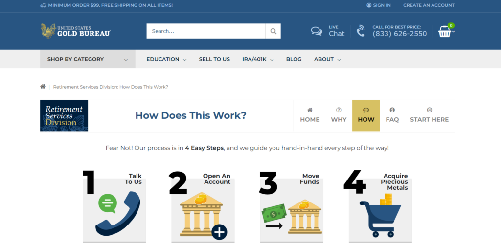 IRA Services by US Gold Bureau 