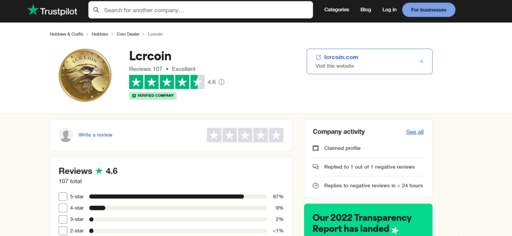 Trustpilot Review of LCR Coin