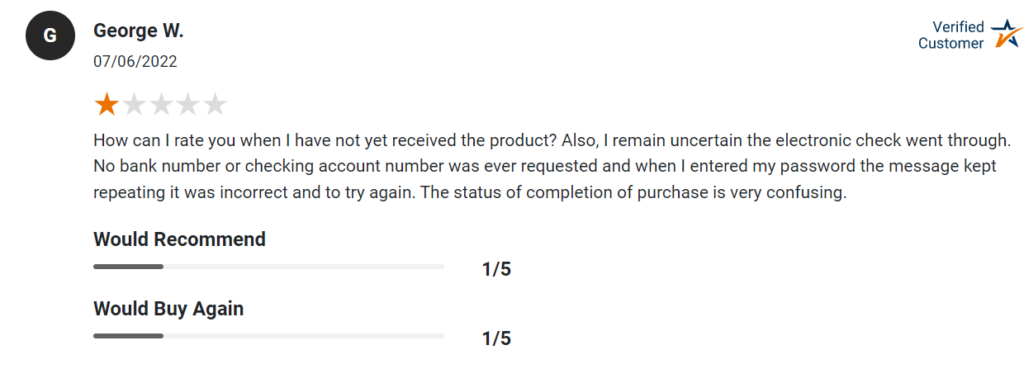 NEGATIVE REVIEW