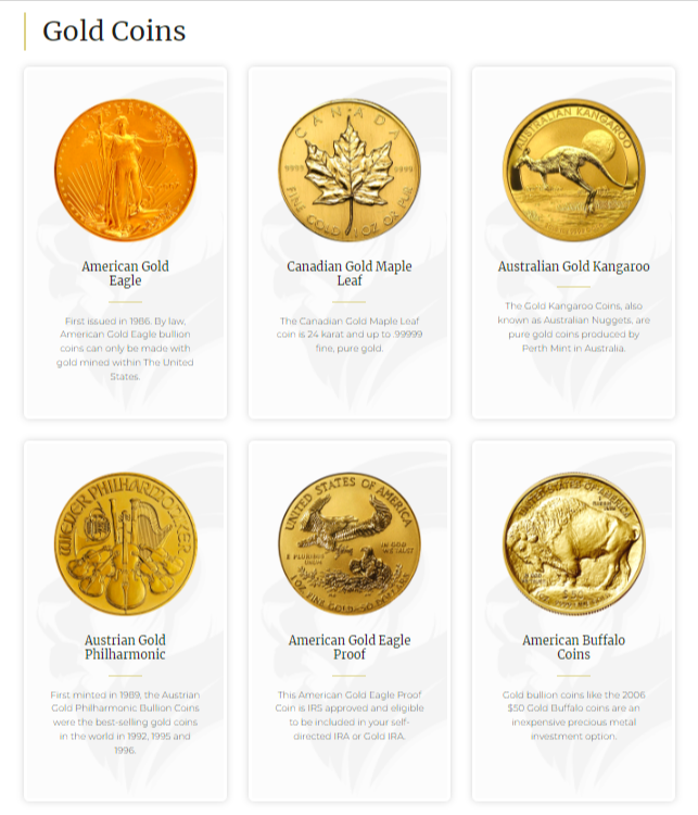 Gold Coins of Legacy Precious Metals 