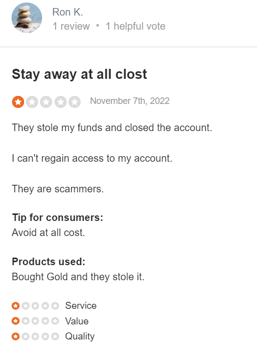 NEGATIVE RREVIEW