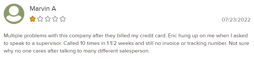 NEGATIVE RREVIEW