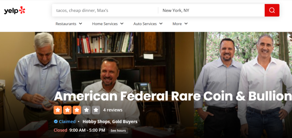 Ratings & Reviews on Yelp
