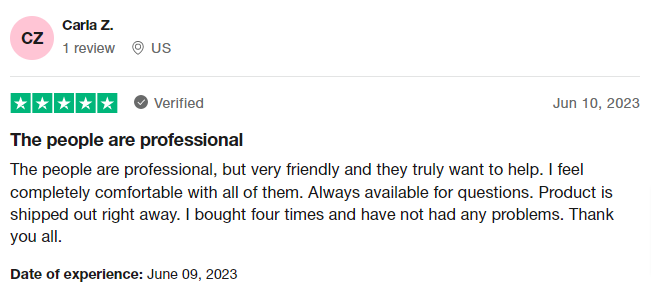 Positive Customer Review