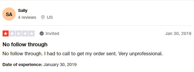 Negative Customer Review