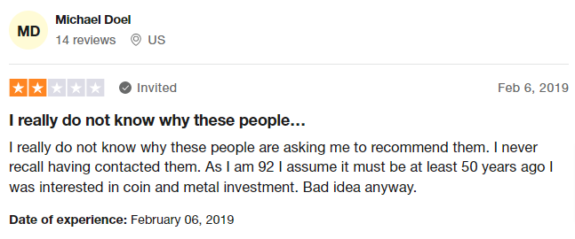 Negative Customer Review