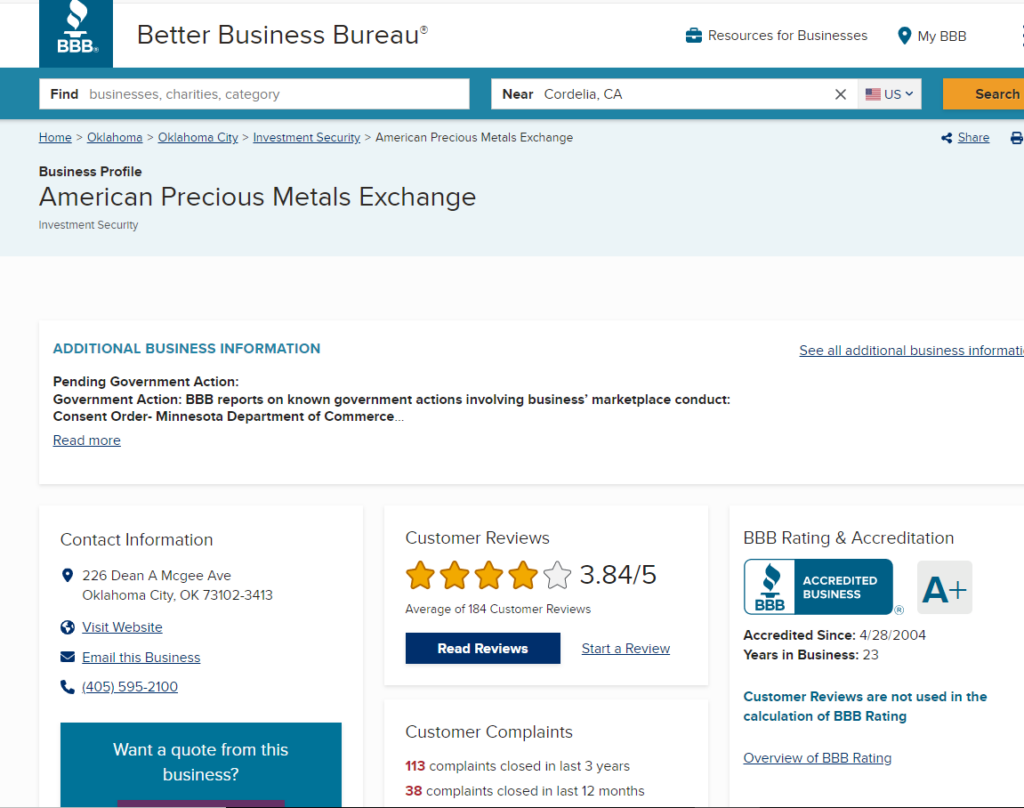 Better Business Bureau Review